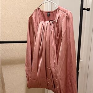 SHEIN Pink Satin Dress